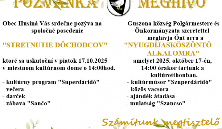 Deň dôchodcov 2025/Idősek napja 2025